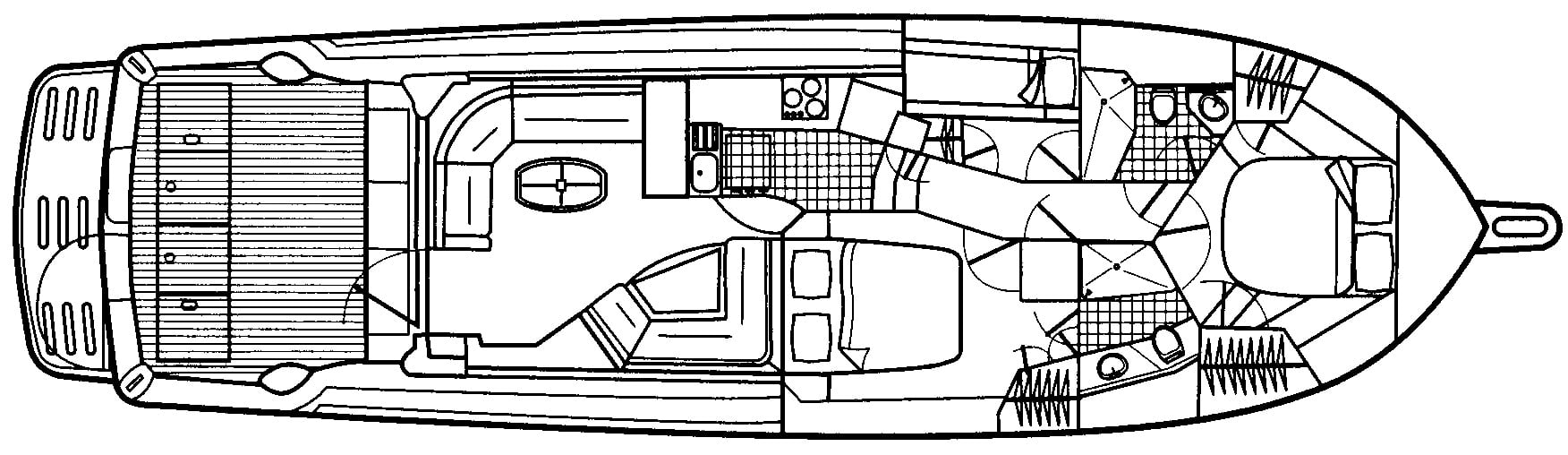 Riviera Yachts 51 Flybridge floor plan