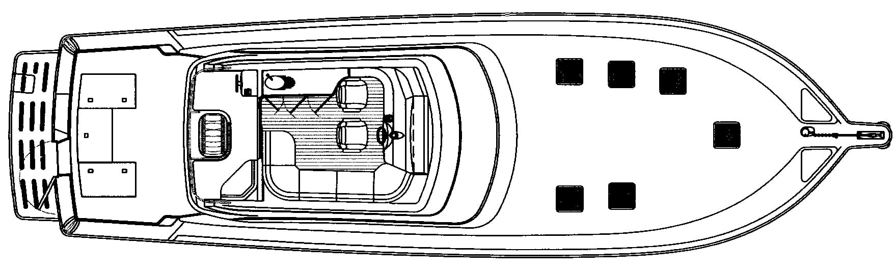 Riviera Yachts 58 Enclosed Bridge floor plan