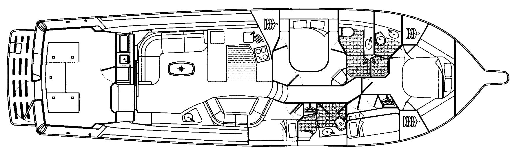 Riviera Yachts 58 Enclosed Bridge floor plan