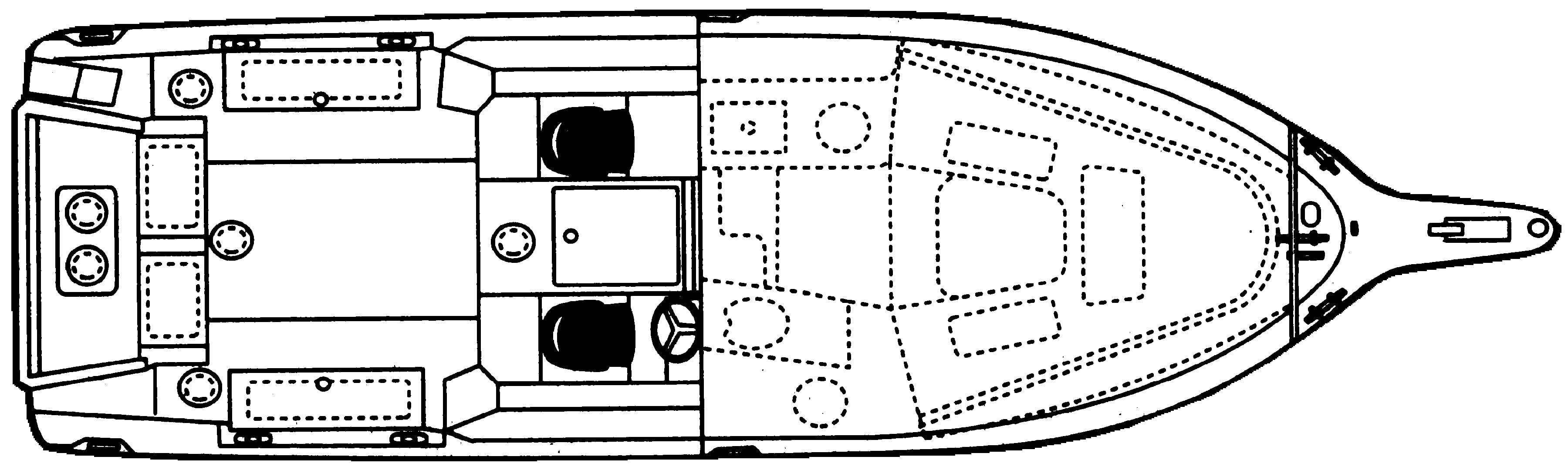 Robalo 2640 Walkaround floor plan