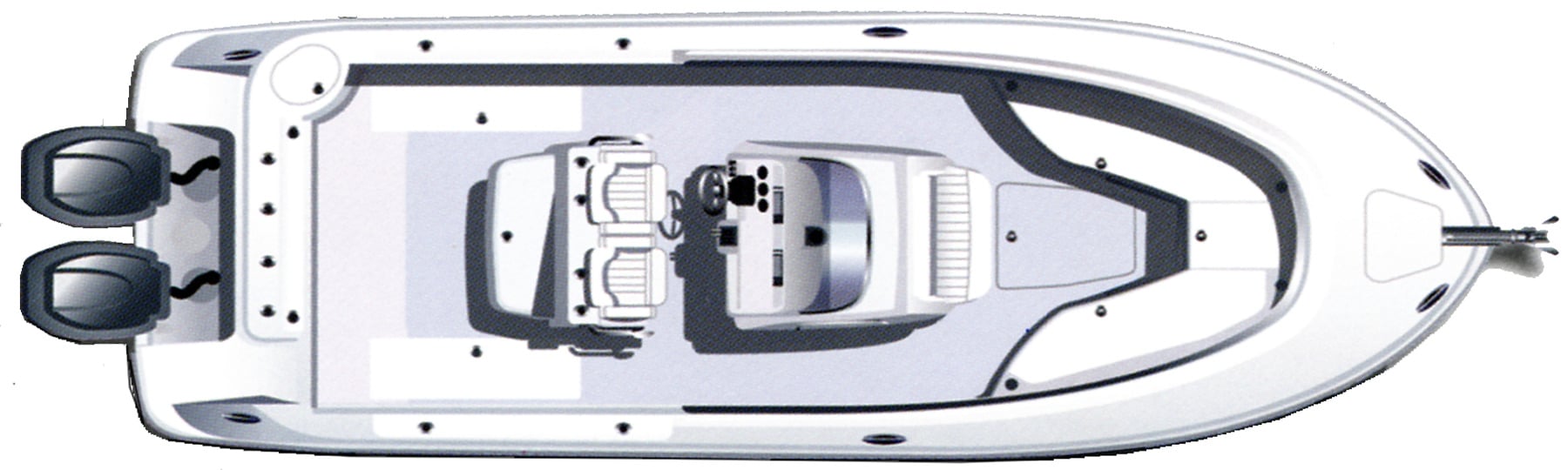 Robalo R300 Center Console floor plan