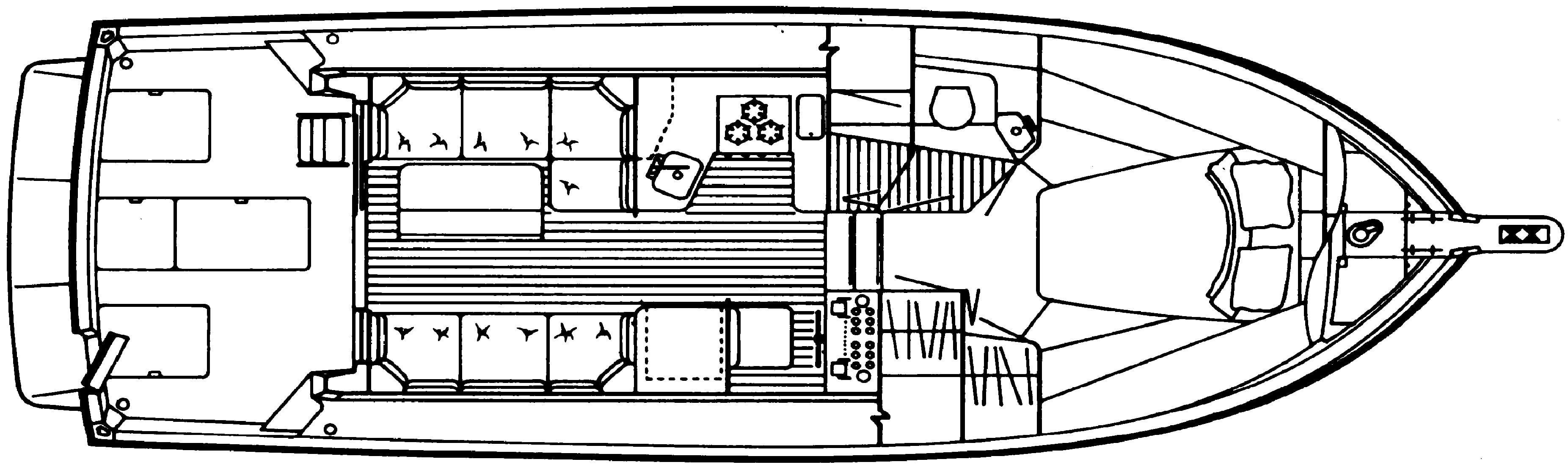 Sabreline 34 Sedan floor plan