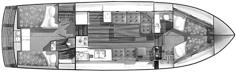 Sabreline 36 Aft Cabin floor plan