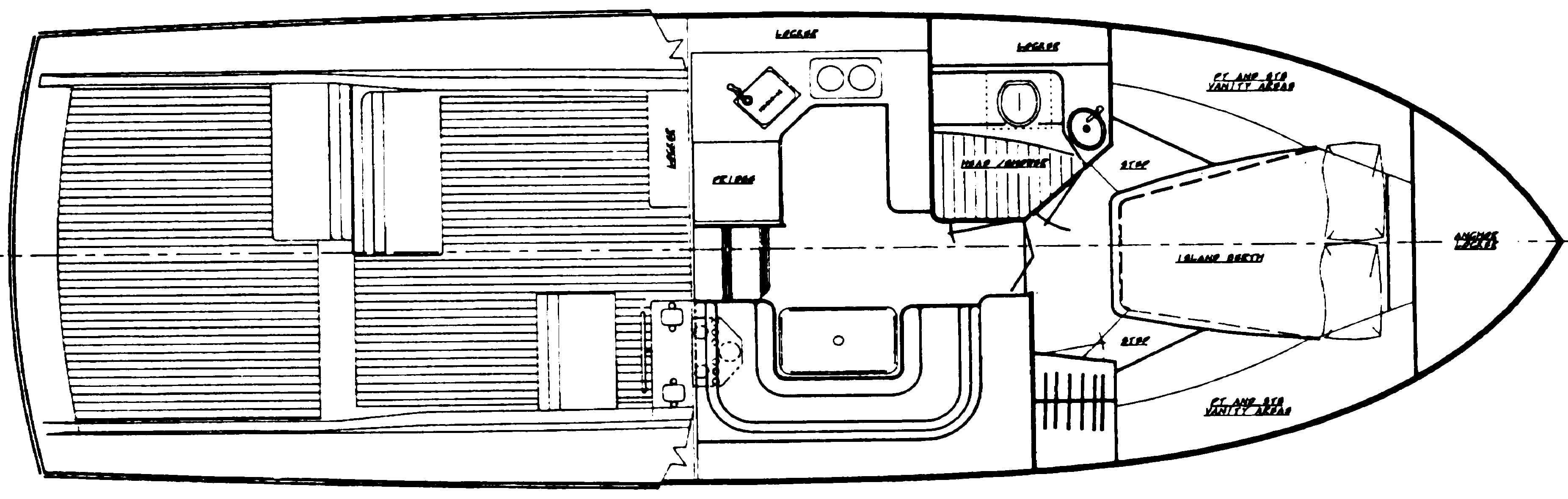 Sabreline 36 Express floor plan