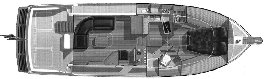 Sabreline 36 Sedan floor plan