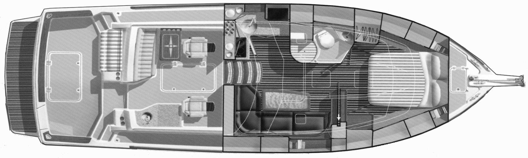 Sabre Yachts 38 Hardtop Express floor plan