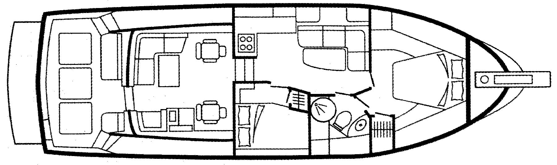 Sabre Yachts 42 Hardtop Express floor plan
