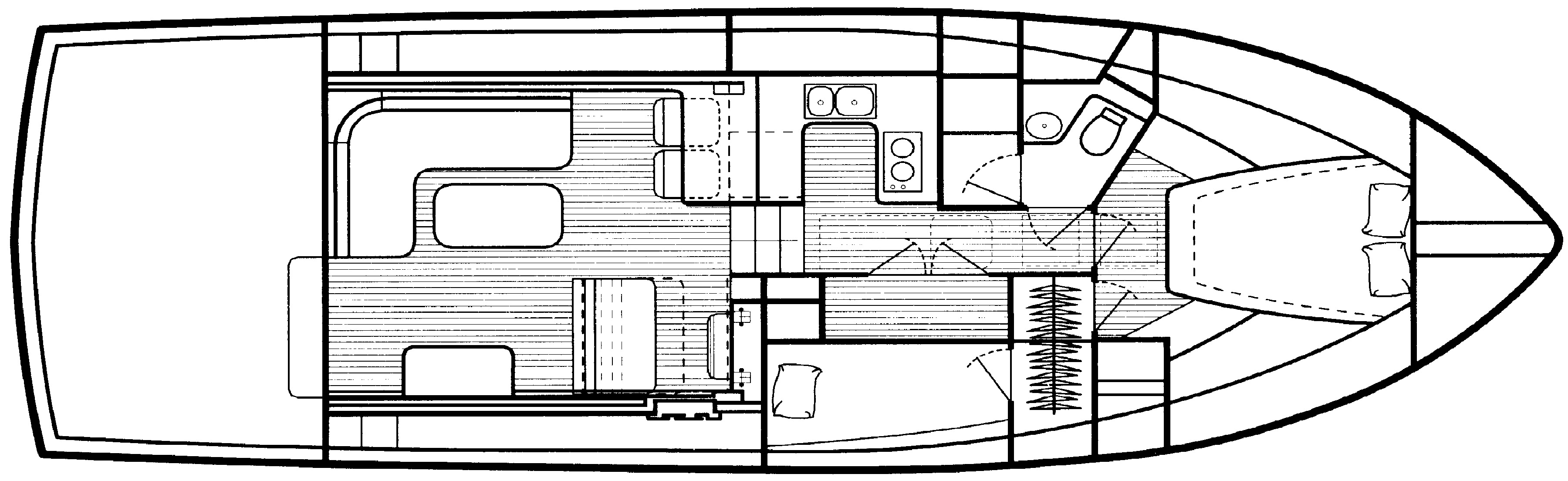 Sabreline 42 Sedan floor plan