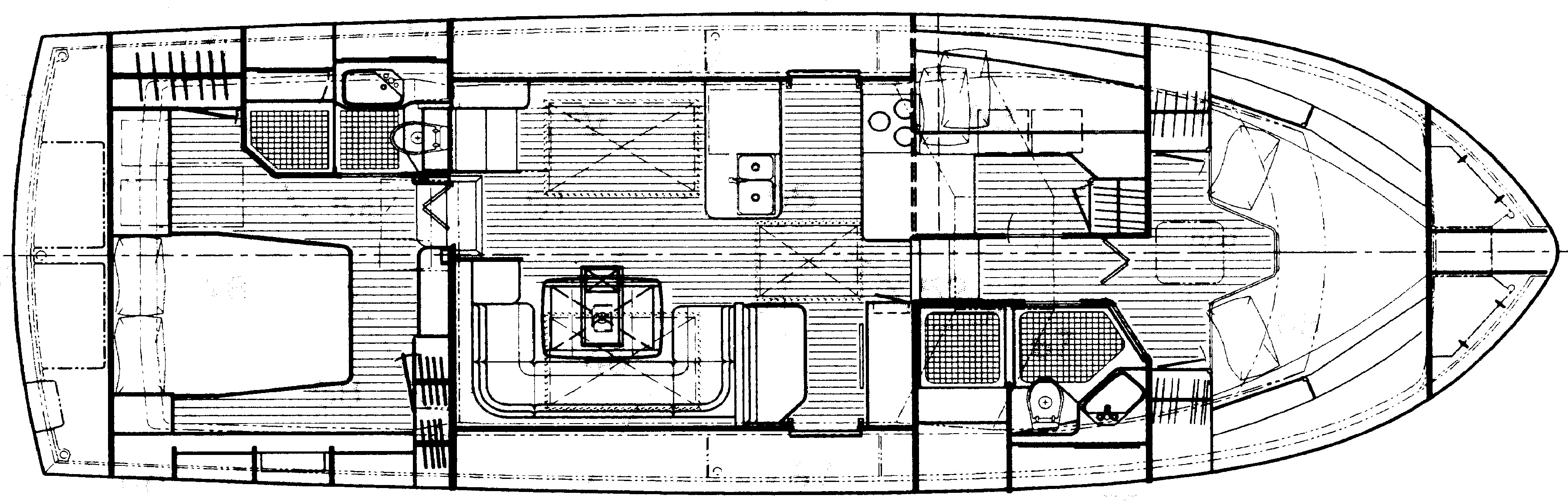 Sabreline 43 Aft Cabin floor plan