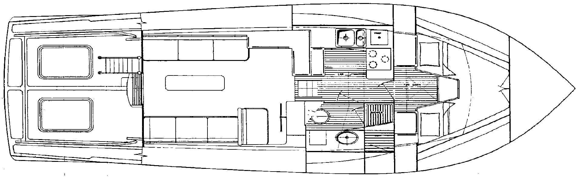 Hinckley Yachts Talaria 42 floor plan