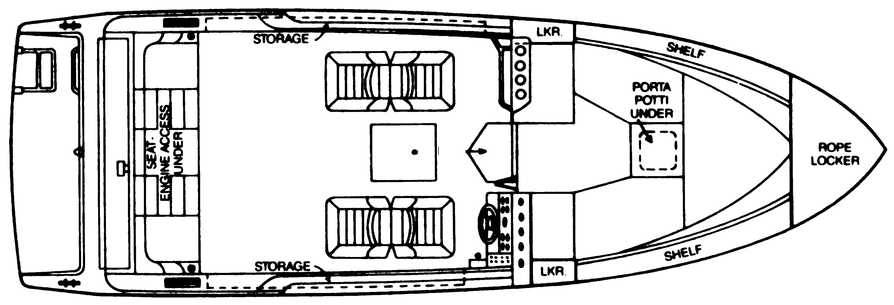 Sea Ray Yachts 260 Cuddy floor plan