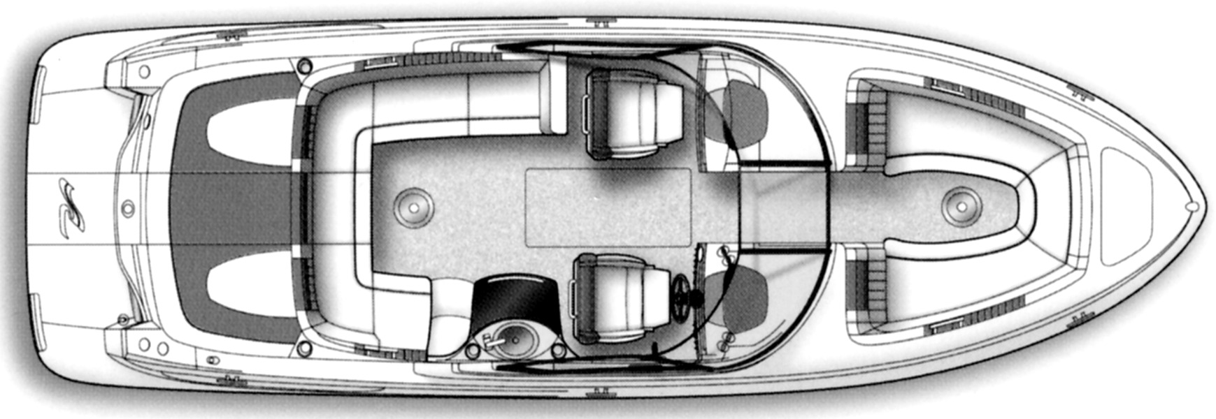 Sea Ray Yachts 270 Select EX; 270 SLX floor plan