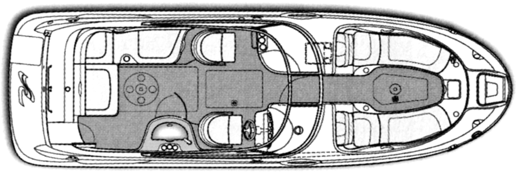 Sea Ray Yachts 270 Sundeck floor plan