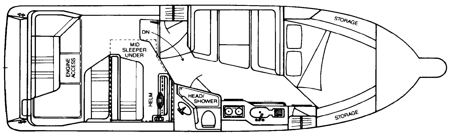 Sea Ray Yachts 270-290 Sundancer floor plan