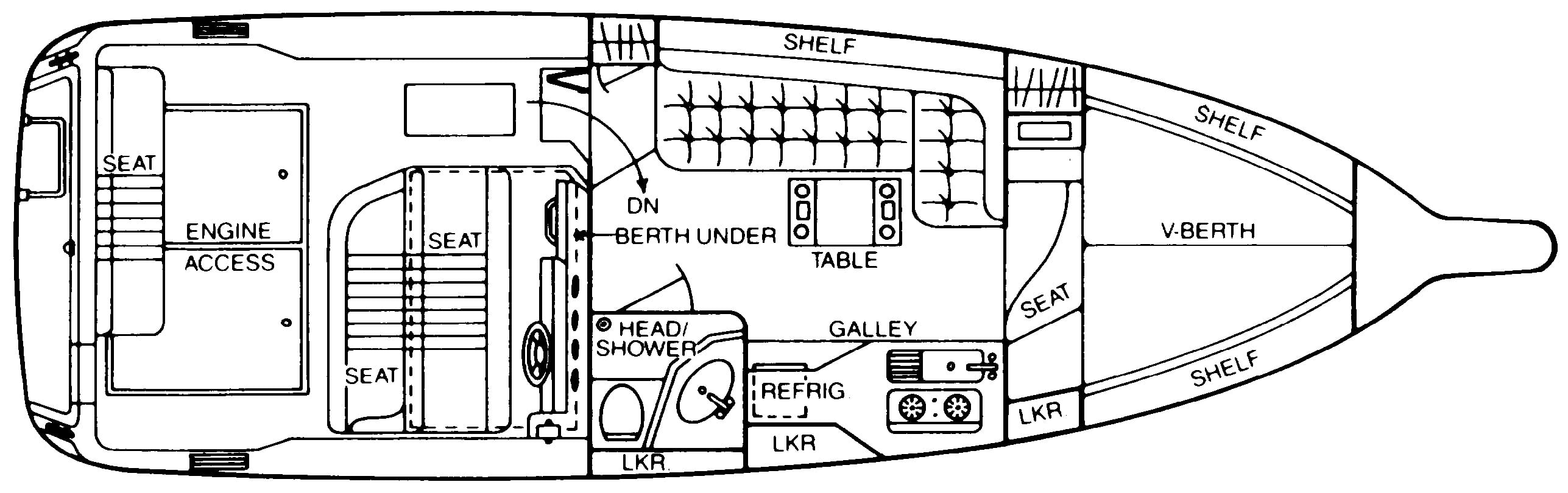 Sea Ray Yachts 280 Sundancer floor plan