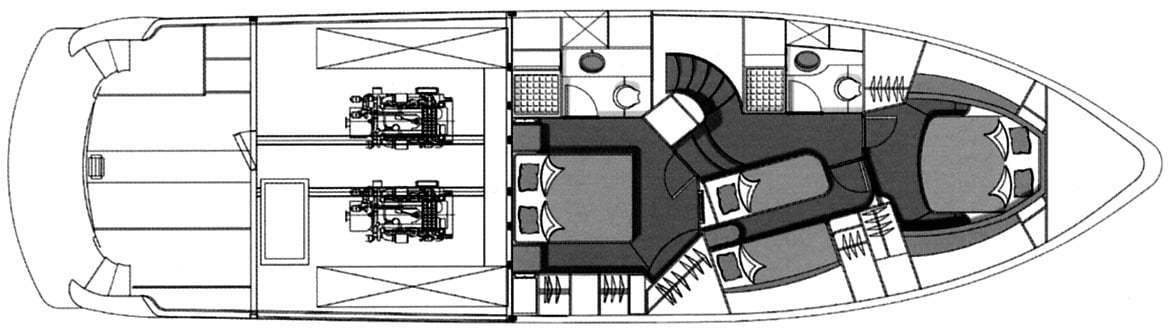 Horizon Yachts 62 Motor Yacht floor plan