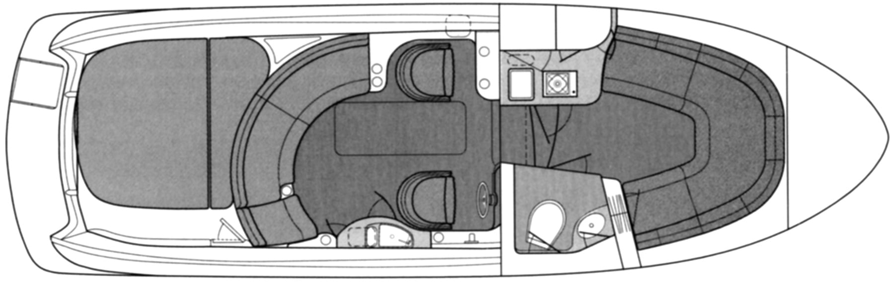 Sea Ray Yachts 290 Sun Sport floor plan
