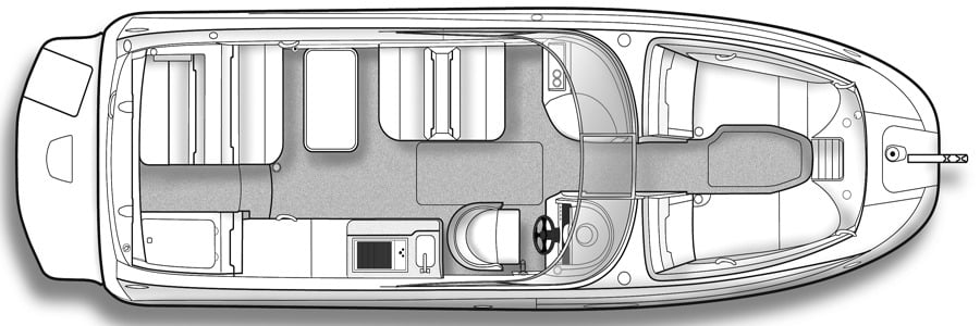 Sea Ray Yachts 290-300 Sundeck floor plan