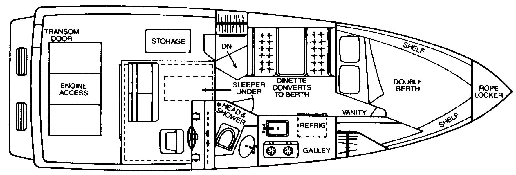Sea Ray Yachts 300 Sundancer floor plan