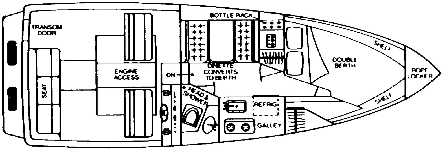 Sea Ray Yachts 300 Weekender floor plan