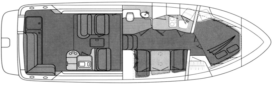 Sea Ray Yachts 340 Amberjack floor plan