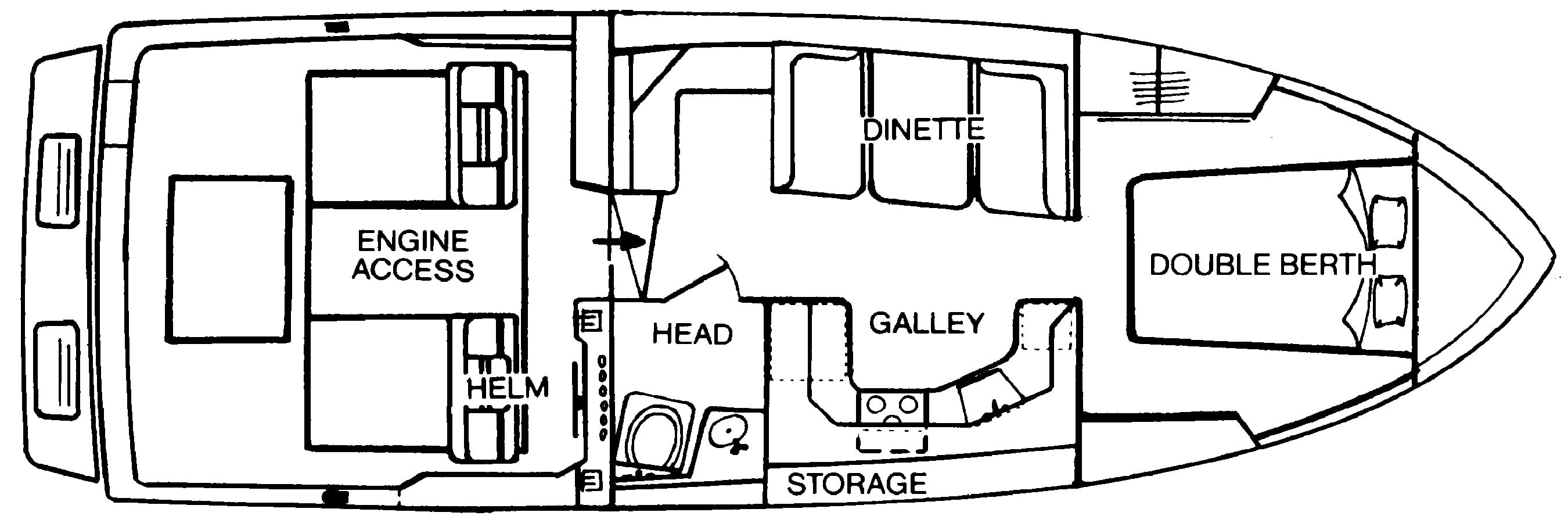 Sea Ray Yachts 340 Express Cruiser floor plan
