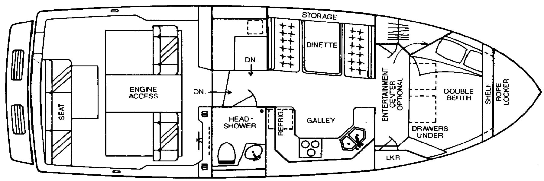 Sea Ray Yachts 340 Express Cruiser floor plan