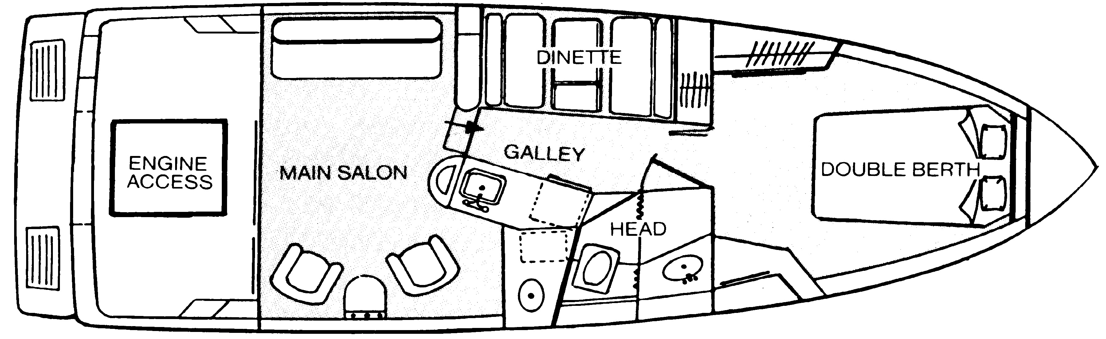 Sea Ray Yachts 340 Sedan Bridge floor plan