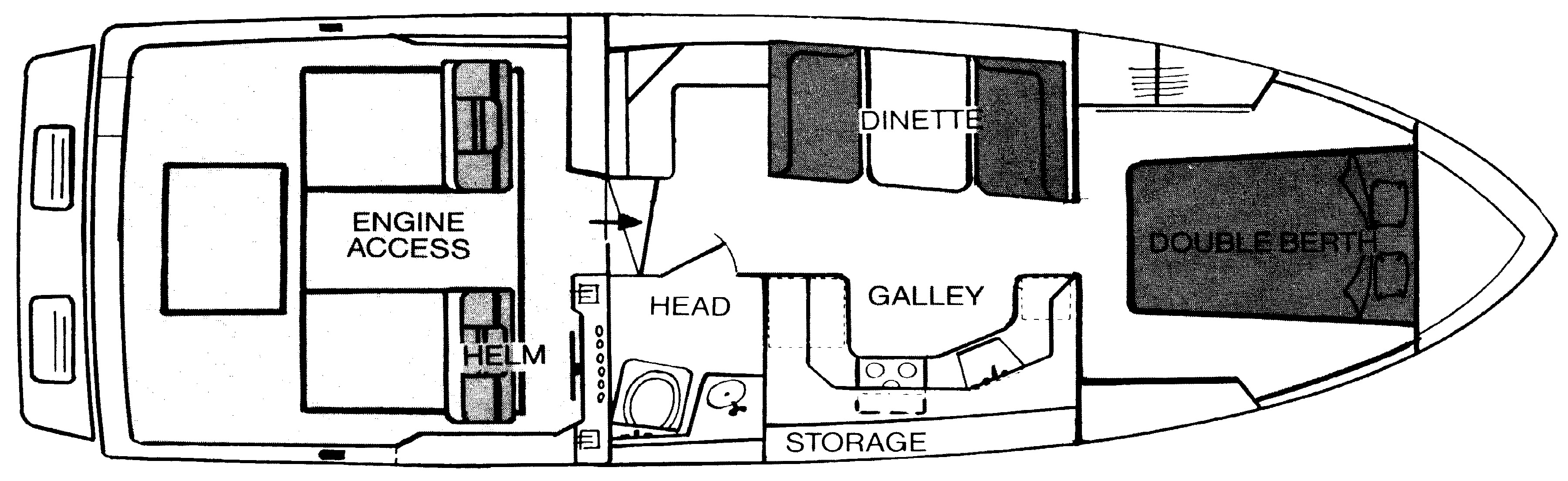 Sea Ray Yachts 340 Sport Fisherman floor plan