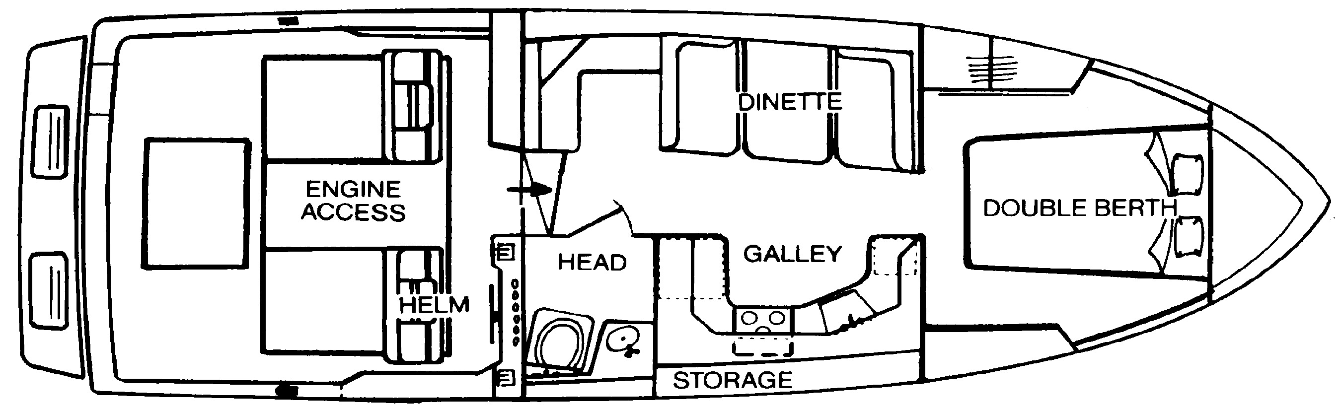 Sea Ray Yachts 340 Sport Fisherman floor plan