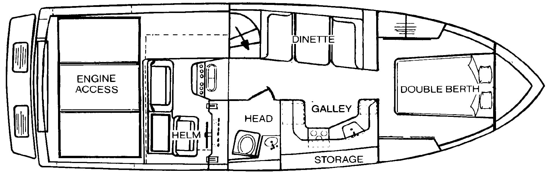 Sea Ray Yachts 340 Sundancer floor plan