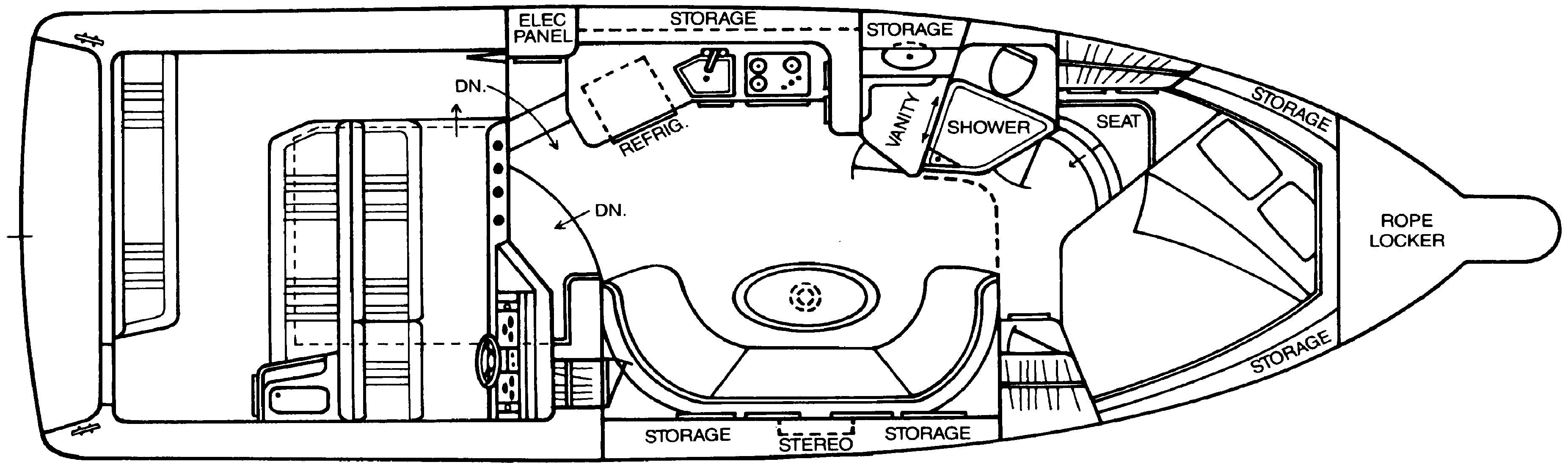 Sea Ray Yachts 350-370 Sundancer floor plan