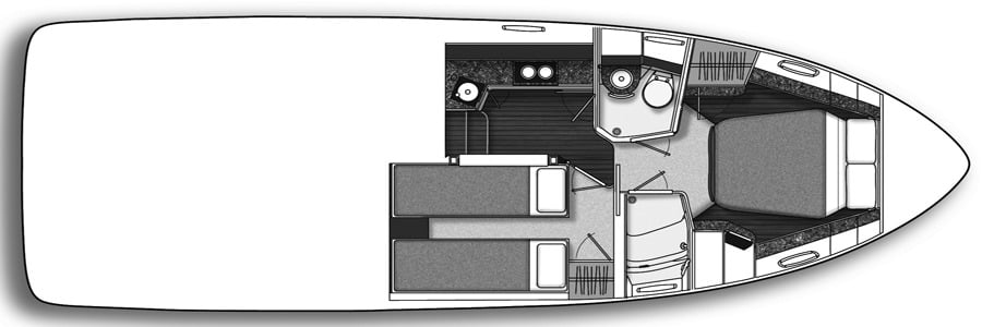 Sea Ray Yachts 36 Sedan Bridge floor plan