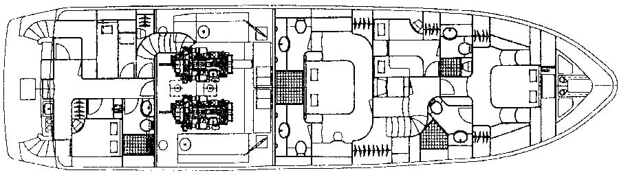Horizon Yachts 82 Motor Yacht floor plan