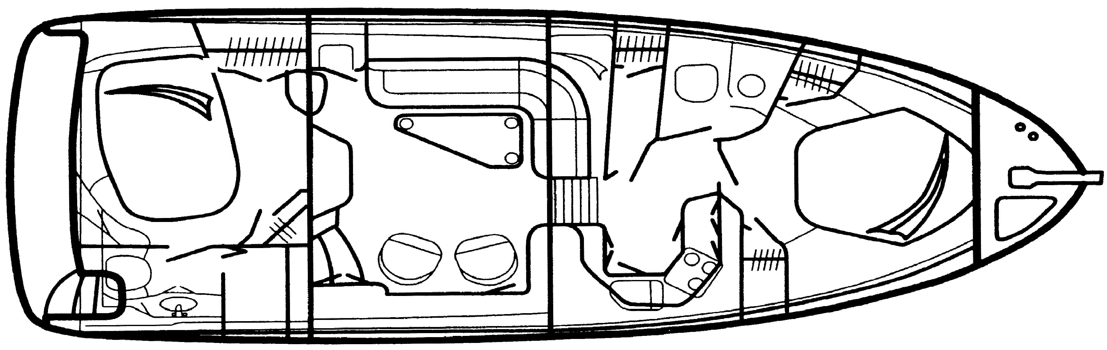 Sea Ray Yachts 370-380 Aft Cabin floor plan