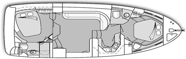 Sea Ray Yachts 370-380 Aft Cabin floor plan