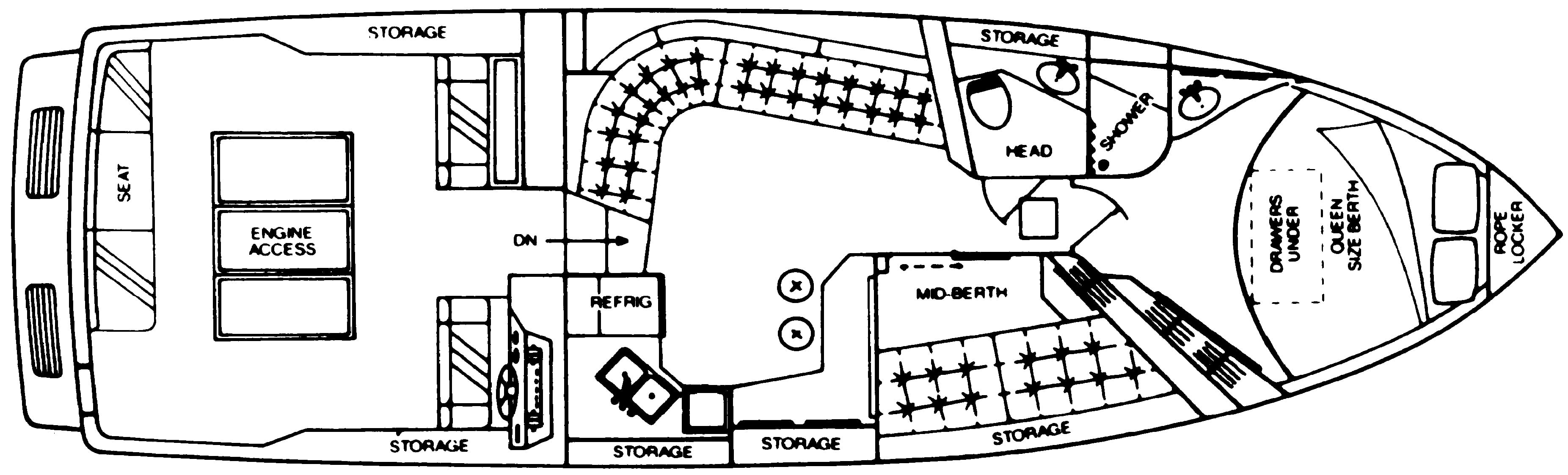 Sea Ray Yachts 390 Express Cruiser floor plan