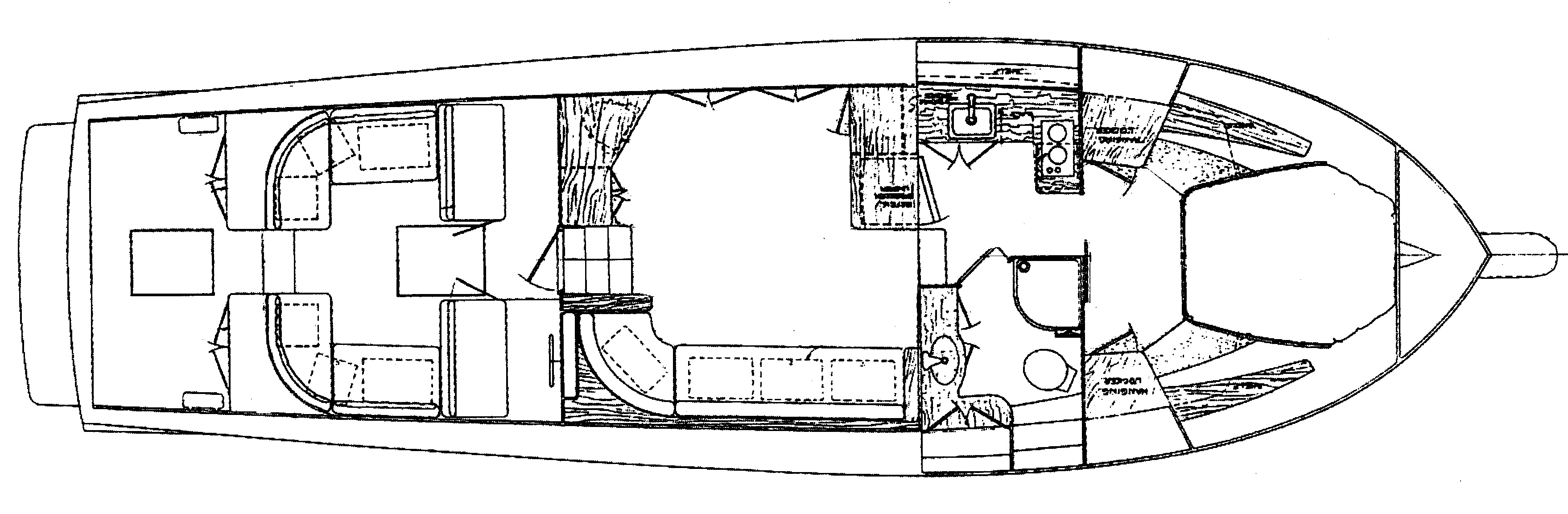 Huckins Yachts 44 Atlantic floor plan