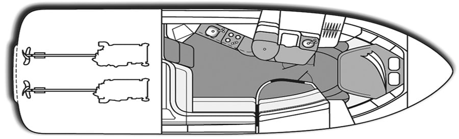 Sea Ray Yachts 410 Express Cruiser floor plan