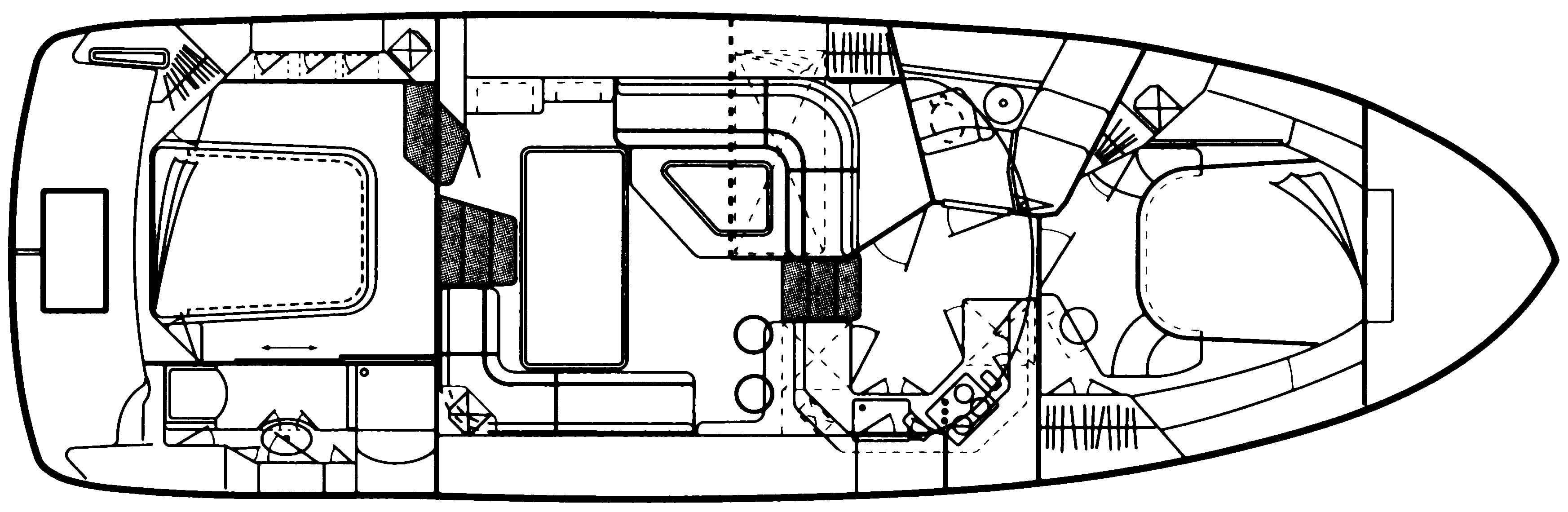 Sea Ray Yachts 420 Aft Cabin floor plan