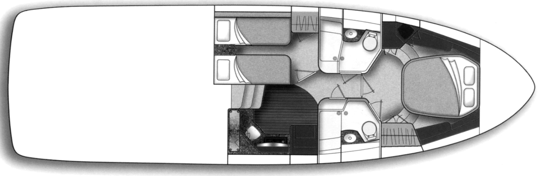 Sea Ray Yachts 420 Sedan Bridge; 44 Sedan Bridge floor plan