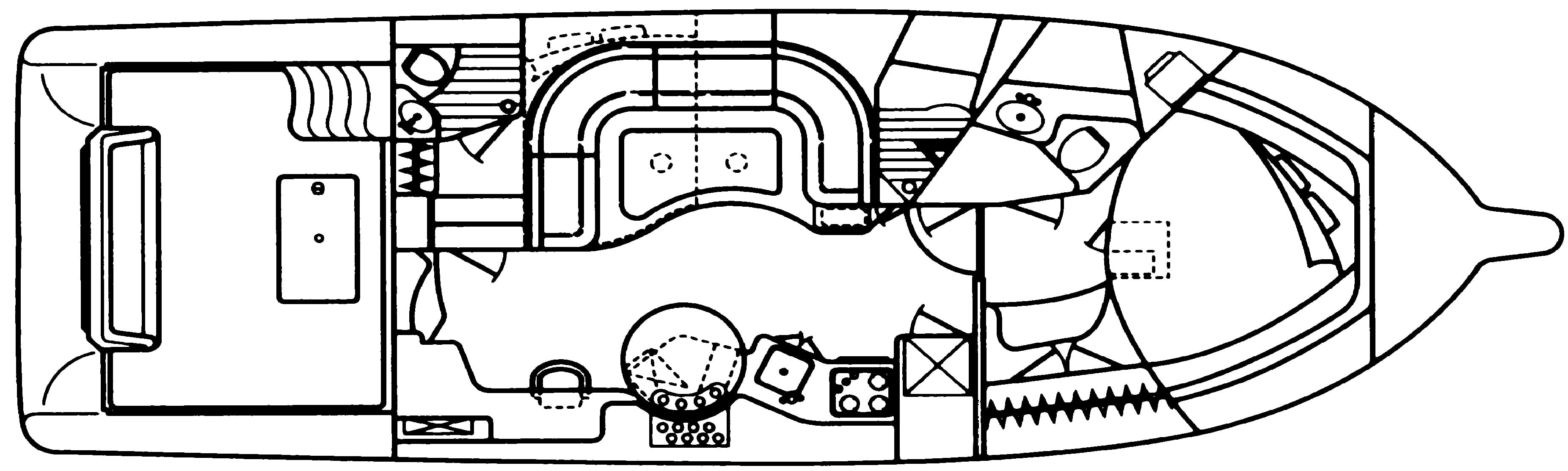 Sea Ray Yachts 440 Express Bridge floor plan