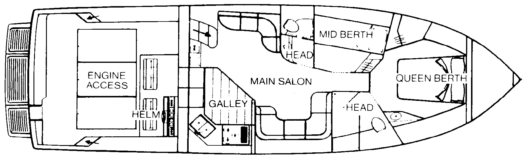Sea Ray Yachts 460 Express Cruiser floor plan