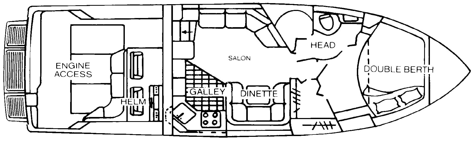 Sea Ray Yachts 460 Express Cruiser floor plan