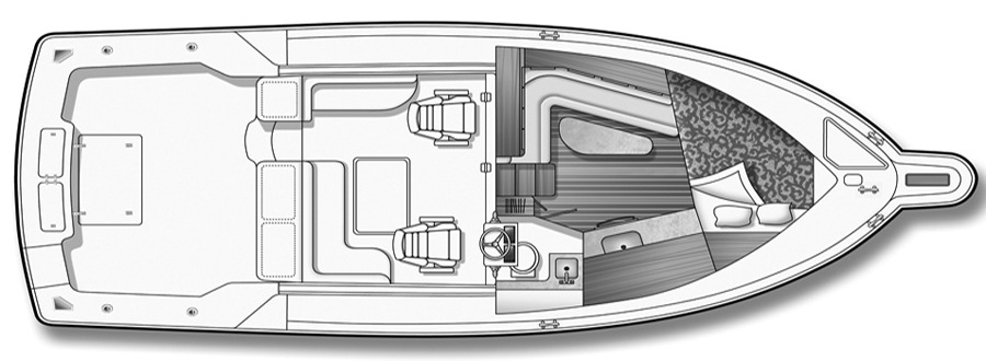 Albemarle Yachts 330 Express Fisherman floor plan