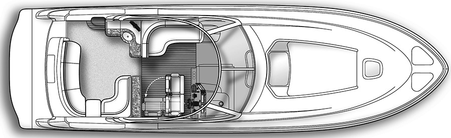 Sea Ray Yachts 48 Sundancer floor plan