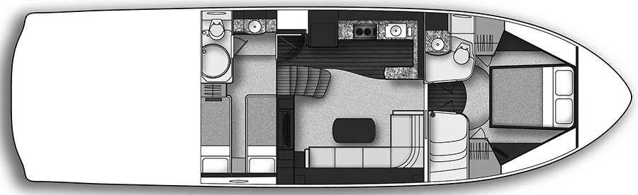 Sea Ray Yachts 48 Sundancer floor plan