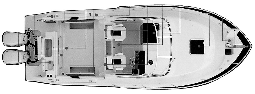 Hydra-Sports Vector 2600 Walkaround floor plan