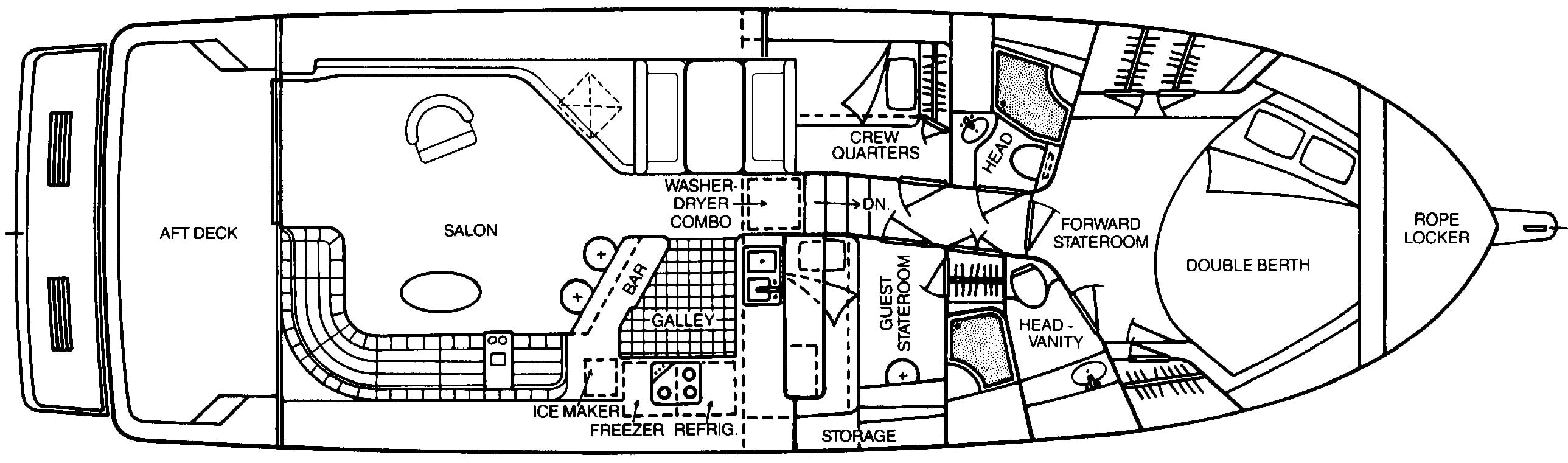 Sea Ray Yachts 500 Sedan Bridge floor plan