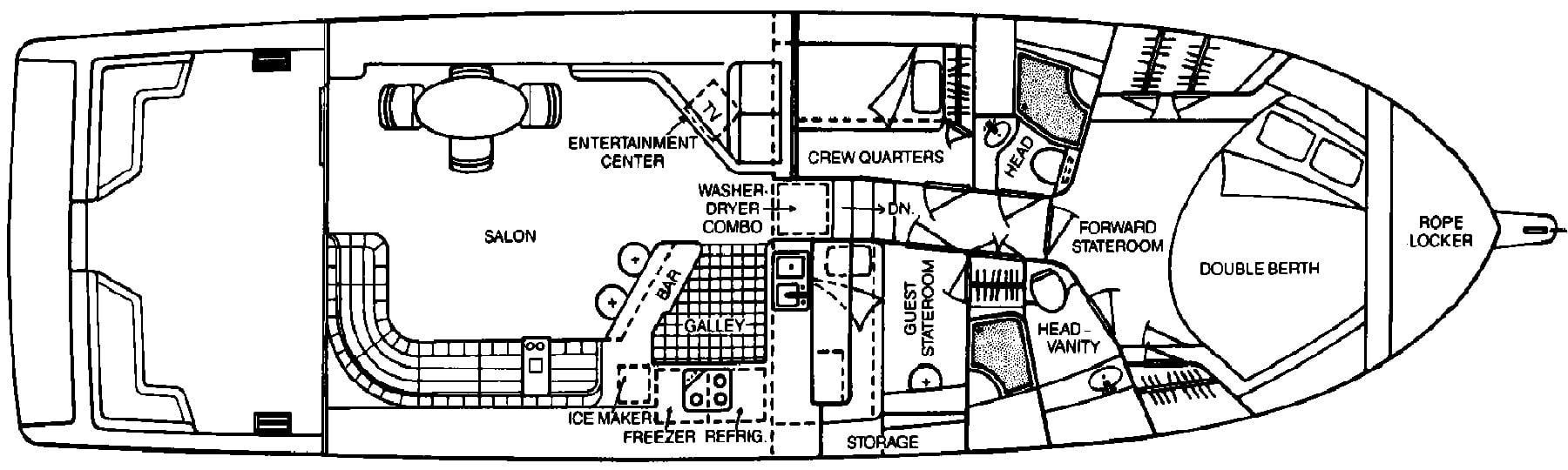 Sea Ray Yachts 500 Sedan Bridge floor plan